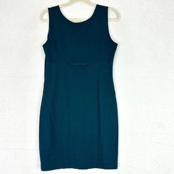 Bishop Young Cutout Dress Size Large Teal Green Ponte Bodycon Cocktail Wedding - Picture 1 of 5